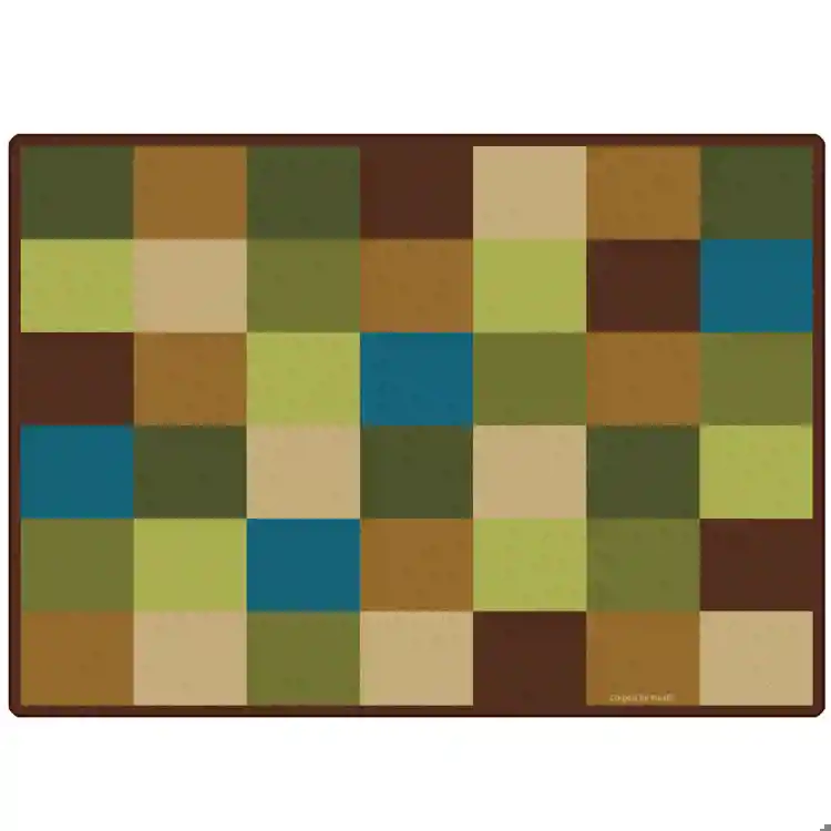 Nature Blocks Seating Classroom Rug, Rectangle 5'10" x 8'4"