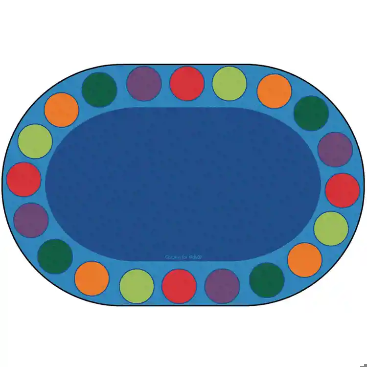 Seating Circles Classroom Rug, Oval 6'9" x 9'5"