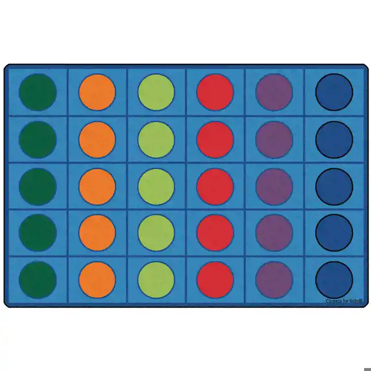 Seating Circles Classroom Rug, Rectangle 6' x 9'