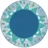 KIDSoft™ Tranquil Mountain Rug, Blue 6' Round