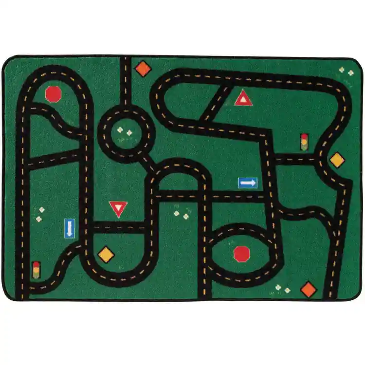 KID$ Value Classroom Rugs™, Go-Go Driving, Rectangle 4' x 6'