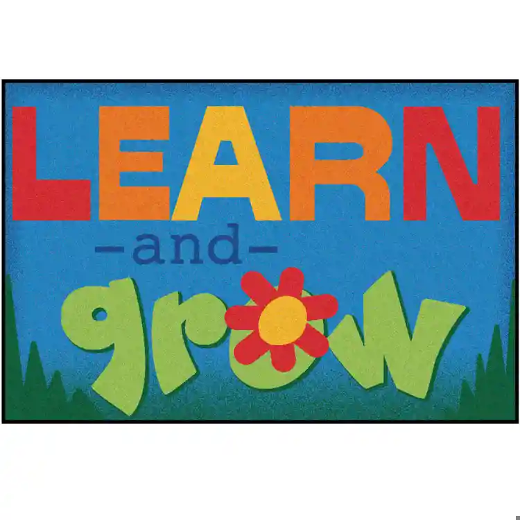 KID$ Value Classroom Rugs™, Learn & Grow, Rectangle 4' x 6'