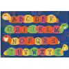 KID$ Value Classroom Rugs™, Caterpillar Friends Blue, Rectangle 4' x 6'