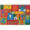 KID$ Value Classroom Rugs™, Inspirational Patchwork, Rectangle 4' x 6'