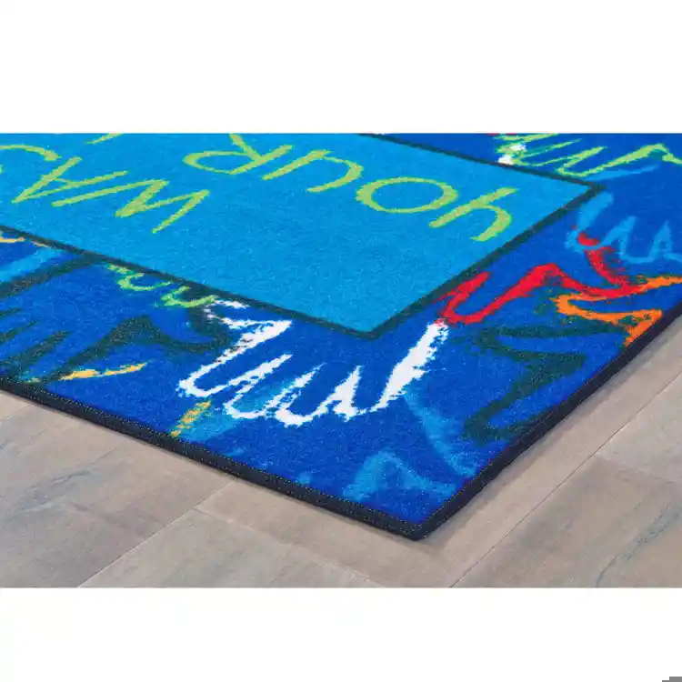 Healthy Habits Collection™ Wash Your Hands Mat, Rectangle 4' x 6'