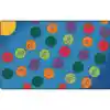 Radiating Alphabet Circles Seating Rug, Rectangle 7'6" x 12'