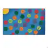 Radiating Alphabet Circles Seating Rug, Rectangle 8'4" x 13'4"