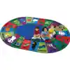 Dewey Decimal Fun Classroom Rug, Oval 8'3" x 11'8"