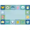 KIDSoft™ Baby Animals Border Rug, Rectangle 6' x 9'