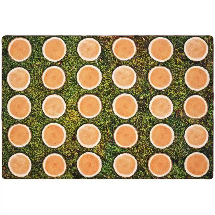 Tree Rounds Seating Rug, Rectangle 8x12