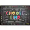 Pixel Perfect™ Choose Kind Rug Rectangle 6' x 9',  Black