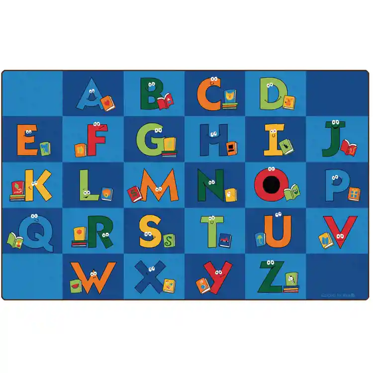 Reading Letters Library Classroom Rug, Rectangle 7'6" x 12'