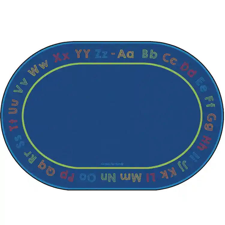 Chalk & Play Literacy Rug, Oval 6'9" x 9'5"