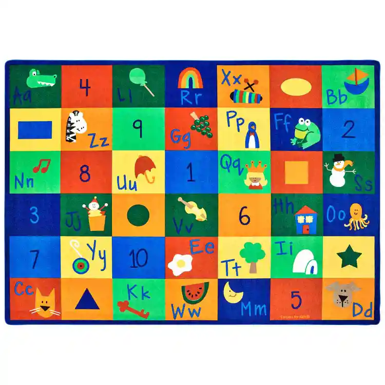 Learning Blocks Classroom Rug, Rectangle 5'10" x 8'4"