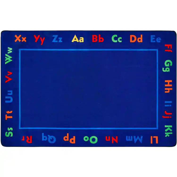 KID$ Value Plus Classroom Rugs™, Alphabet, Rectangle 6' x 9'