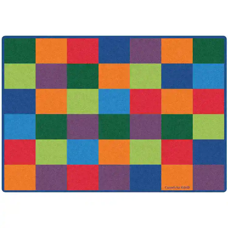 KIDSoft™ Block Seating Rug, Rectangle 6' x 9'