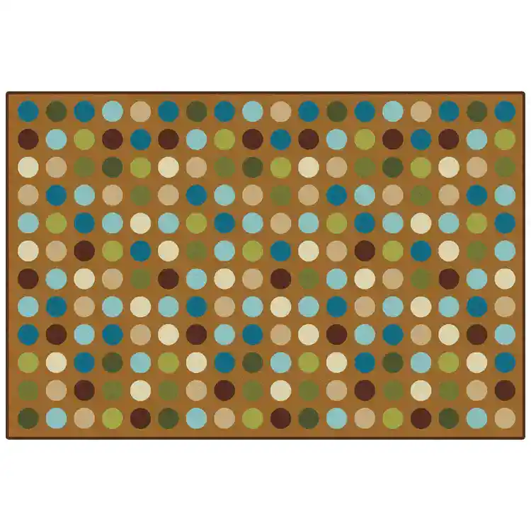 KID$ Value Plus Classroom Rugs™, Microdots, Rectangle 6' x 9' Brown