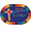 KID$ Value Plus Classroom Rug, God Is Love Learning Oval 8' x 12'