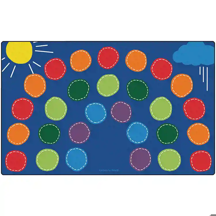 Rainbow Seating Classroom Rug, Rectangle 7'6" x 12'