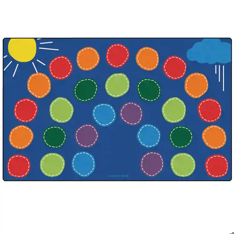 Rainbow Seating Classroom Rug, Rectangle 8'4" x 13'4"