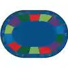 Colorful Places Seating Classroom Rug, Oval 8'3" x 11'8"