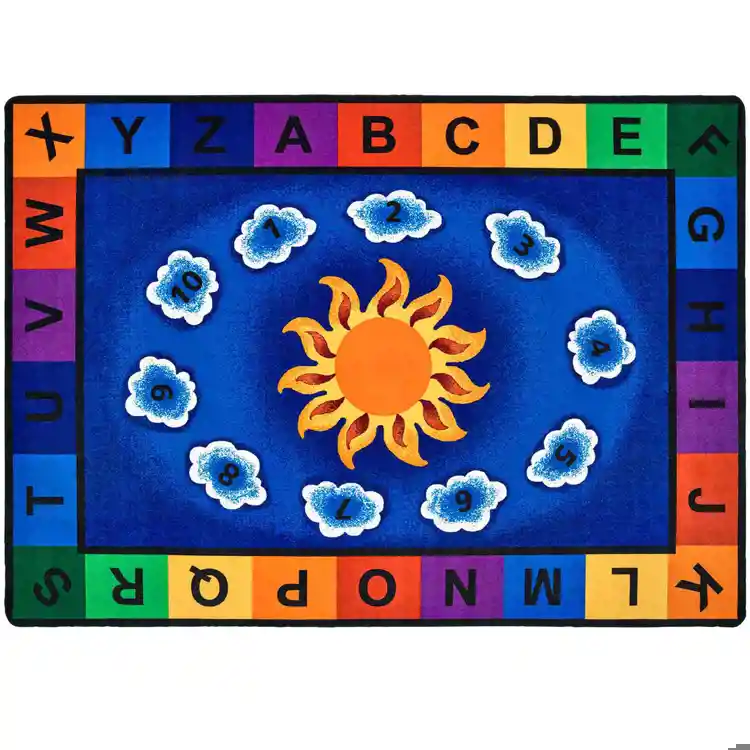 Sunny Day Learn & Play Classroom Rug, Rectangle 5'10" x 8'4"