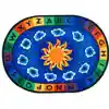 Sunny Day Learn & Play Classroom Rug, Oval 4'5" x 5'10"