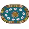 Sunny Day Learn & Play Rug, Nature's Colors, Oval 4' x 6'