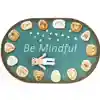 Becker's Be Mindful Rug, Oval 4' x 6' Blue