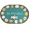 Becker's Be Mindful Rug, Oval 4' x 6' Blue