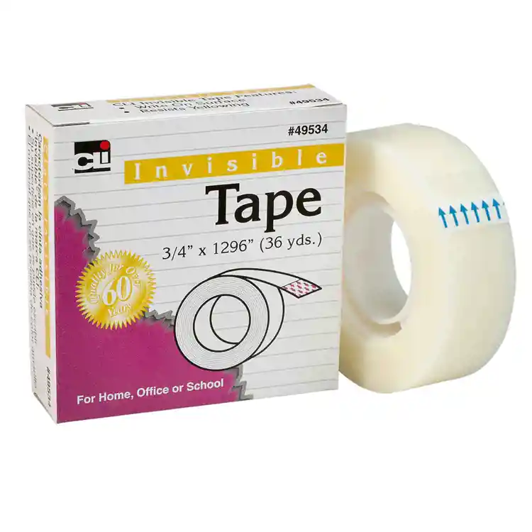 Invisible Tape, ¾"W, Single Roll