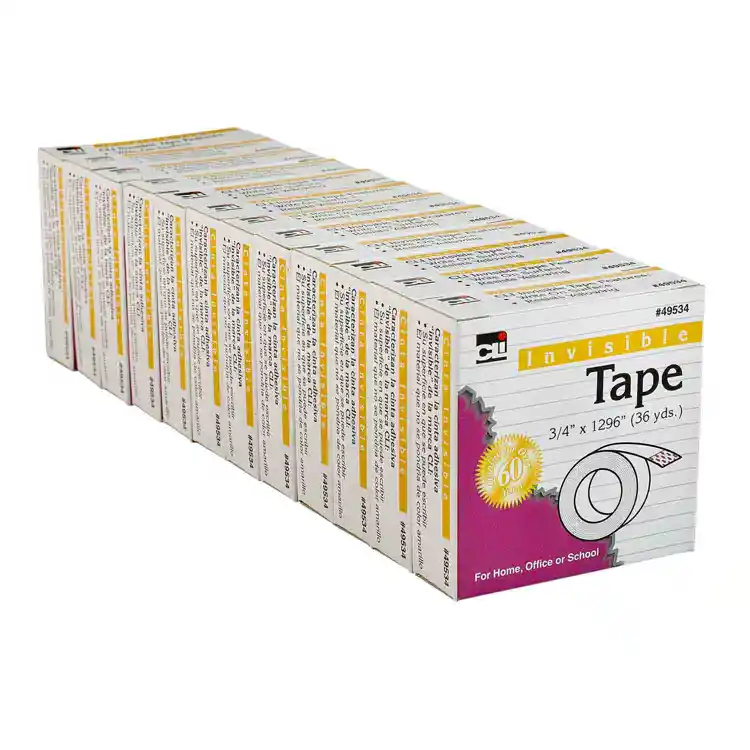 Invisible Tape, ¾"W, 12 Rolls