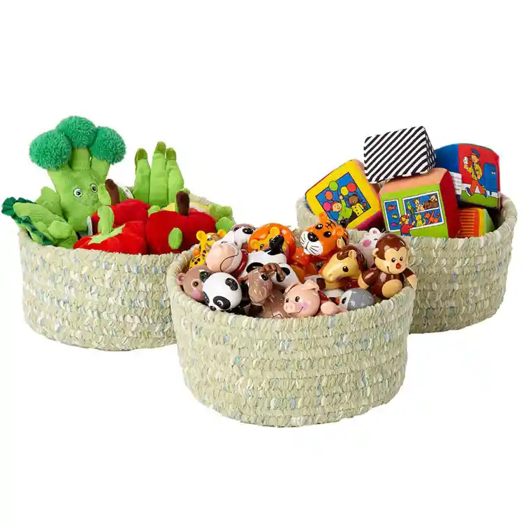 Misty Bay Basket Sets, Honeydew, Large (10" diameter)