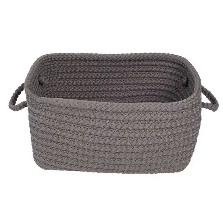 Becker's "Just Like Home" Braided Baskets, Grey