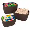 Becker's Nesting Baskets, Chocolate