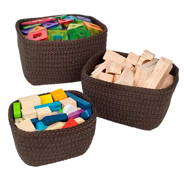 Becker's Nesting Baskets, Chocolate