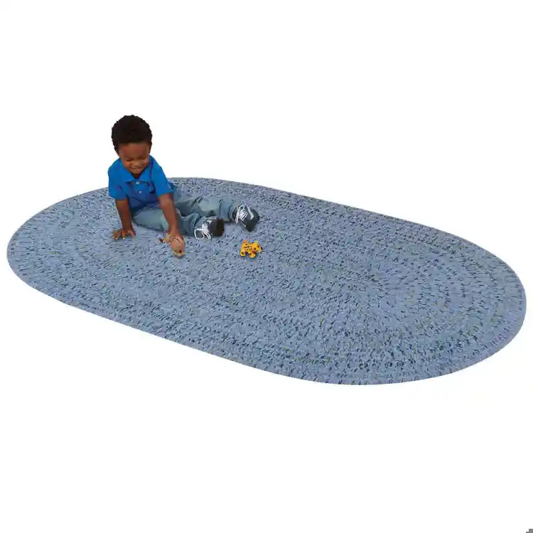 Becker's Misty Bay Classroom Rug Collection, Blueberry, 3' x 5'