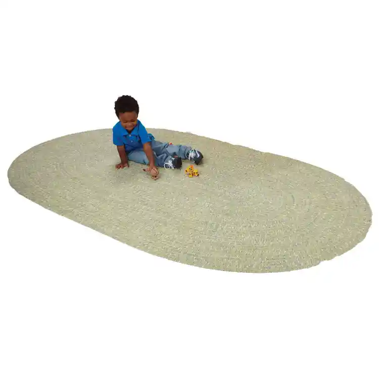 Becker's Misty Bay Classroom Rug Collection, Honeydew, 3' x 5'