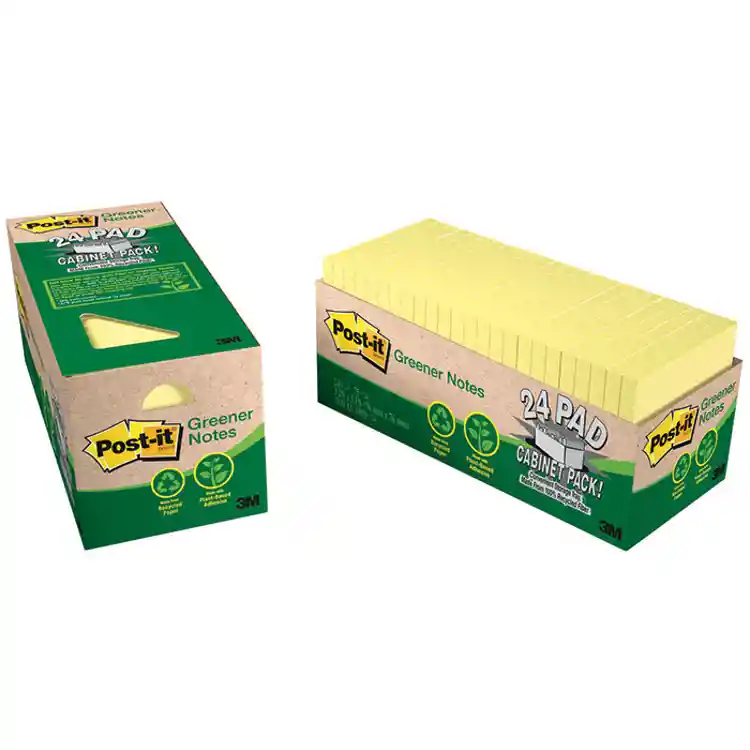 3MPost-It Recycled Notes  Canary Yellow