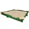 Sandlock® Sandboxes with Cover, 10' x 10' with 4 Corner Seats & 1 Bench Seat