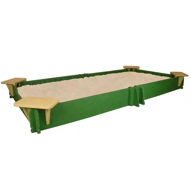 Sandlock® Sandboxes with Cover, 5' x 10' Sandbox with 4 Corner Seats