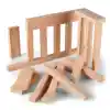 Foam Wooden Beam Building Blocks, 48 pcs