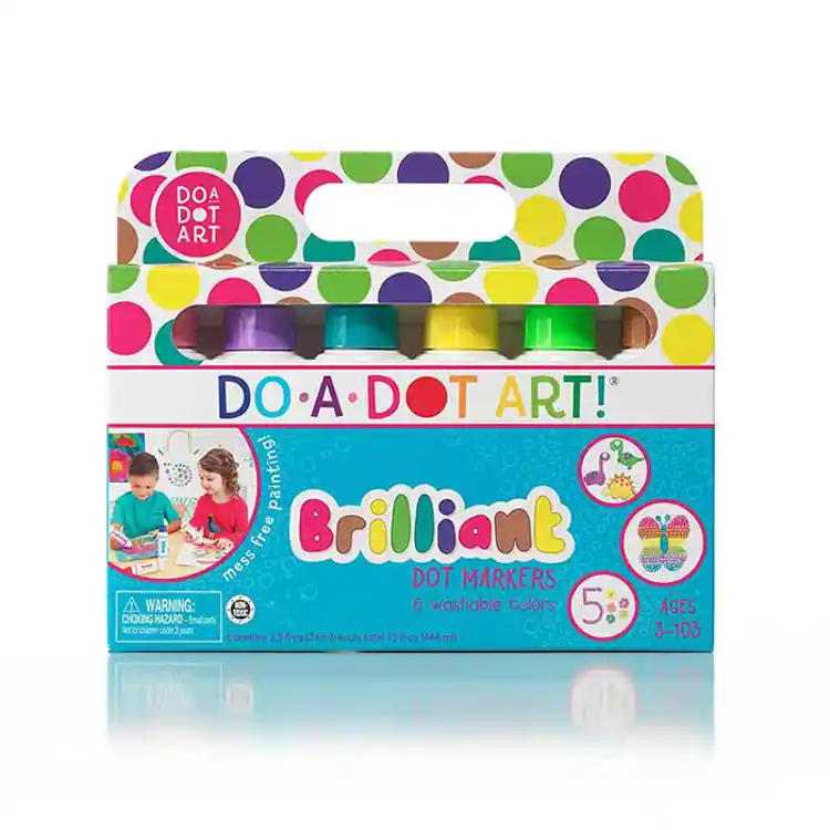 Do•a•Dot Art!™, Teal, Violet, Lime Green, Pink, Yellow, Brown