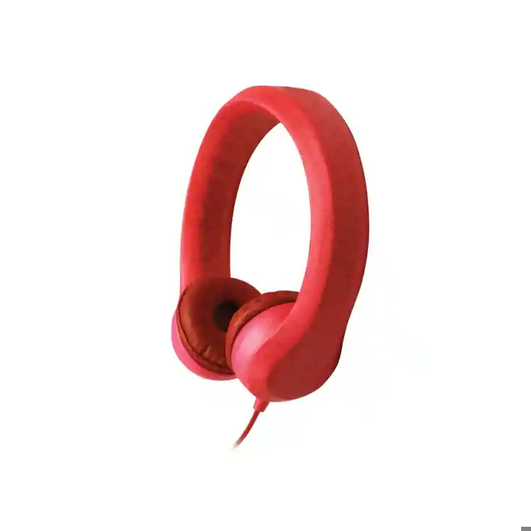 Flex-Phones Foam Headphones, Red