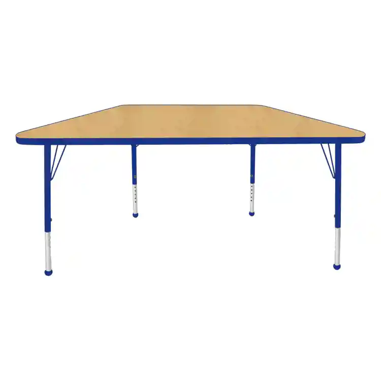 Maple Top Activity Blue Trim, Trapezoid 24" x 48"