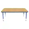 Maple Top Activity Blue Trim, Rectangle 30" x 60"