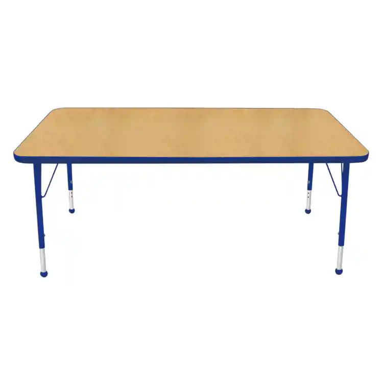 Maple Top Activity Blue Trim, Rectangle 30" x 60"