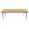 Maple Top Activity Blue Trim, Rectangle 30" x 72"