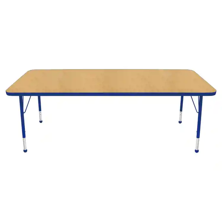 Maple Top Activity Blue Trim, Rectangle 30" x 72"