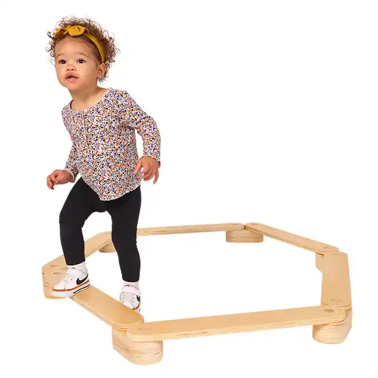 Toddler Wooden Build & Balance Beam Set